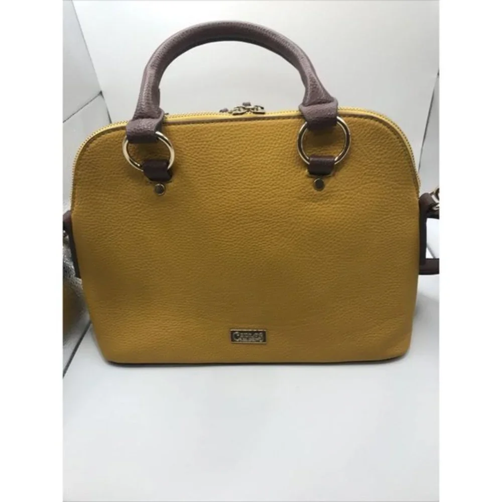 Carlos by Carlos‎ Santana Faux Leather Handbag  mustard yellow  shoulder purse